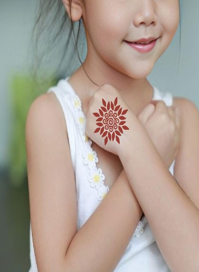 Komstec Safe for Skin Mehndi Stencil Stickers with Fun Patterns for Girls, Boys, and Adults - Image 2